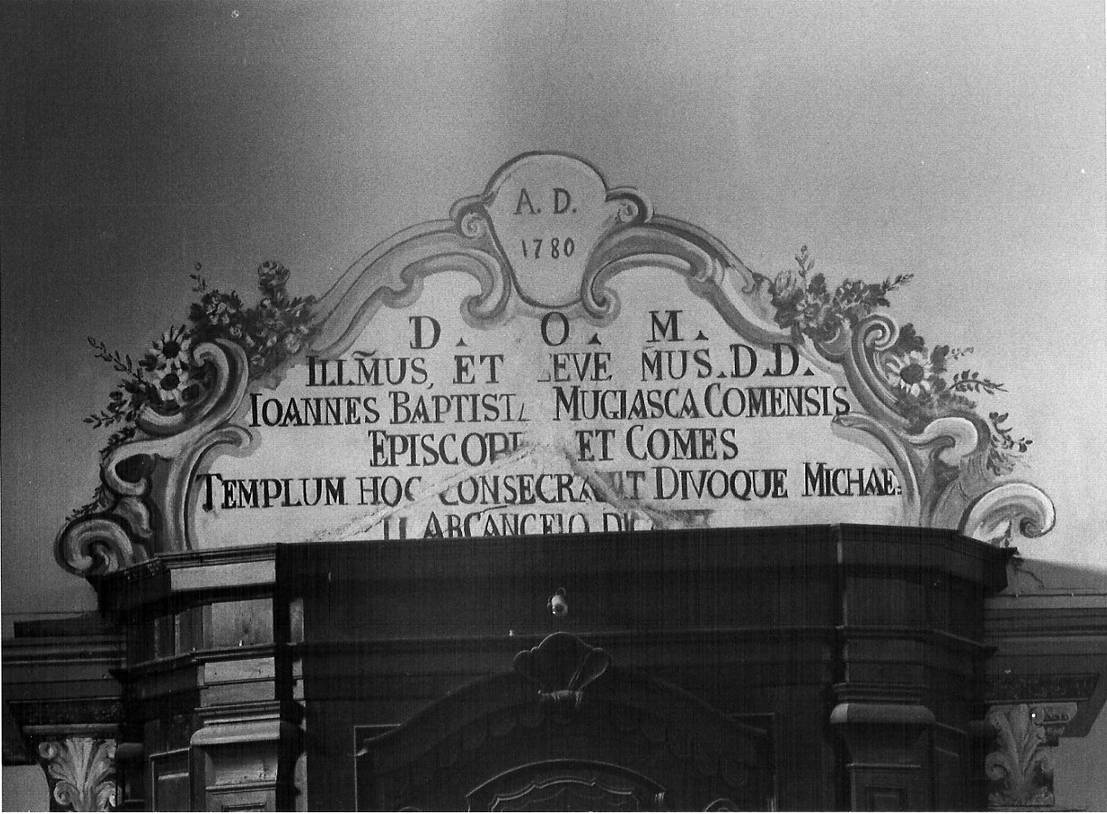 cartiglio con iscrizione (dipinto, opera isolata) - ambito lombardo (sec. XVIII)