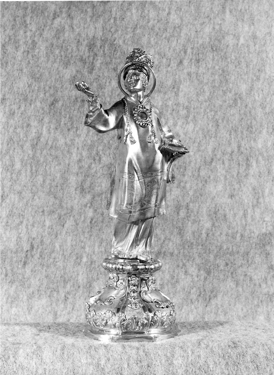 reliquiario - a statuetta, opera isolata - bottega romana (sec. XVIII)