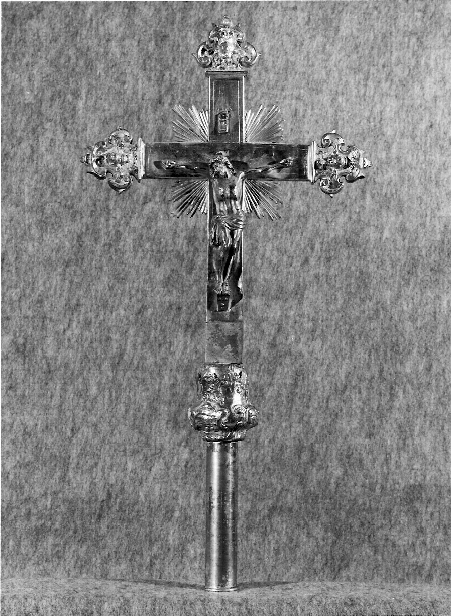 croce processionale, opera isolata - bottega lombarda (sec. XVIII)