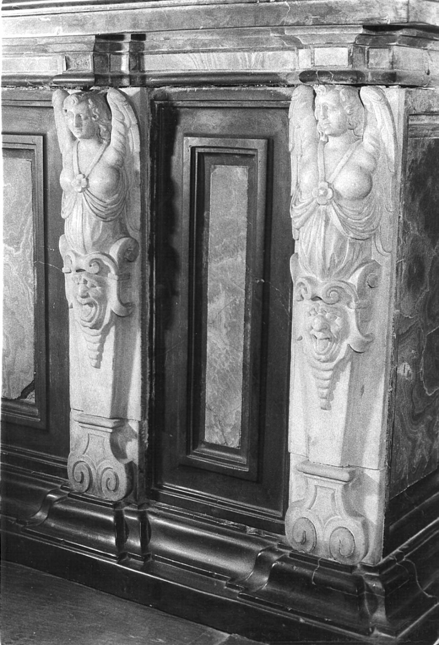 cariatide, coppia - bottega lombarda (sec. XVII)