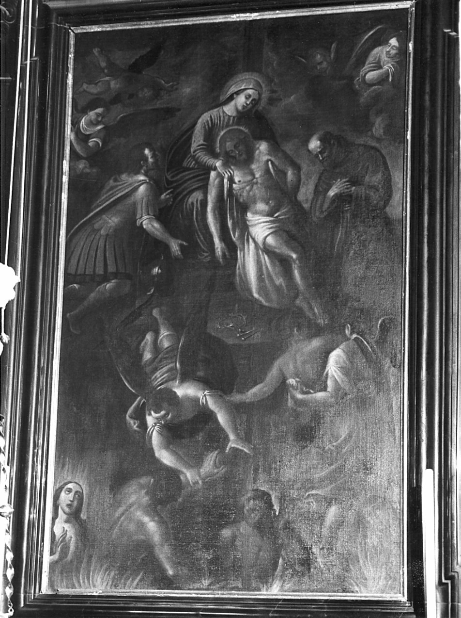 deposizione di Cristo dalla croce (pala d'altare, opera isolata) di Sanz Luca Bernardo (attribuito) (sec. XVII)