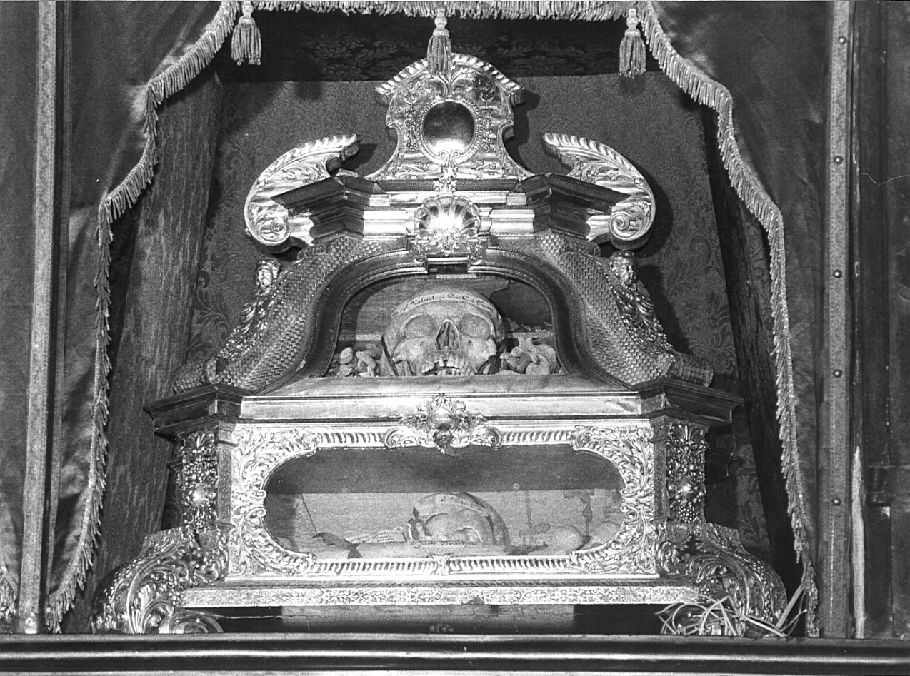 reliquiario a teca - a urna, opera isolata - bottega bergamasca (sec. XVIII)