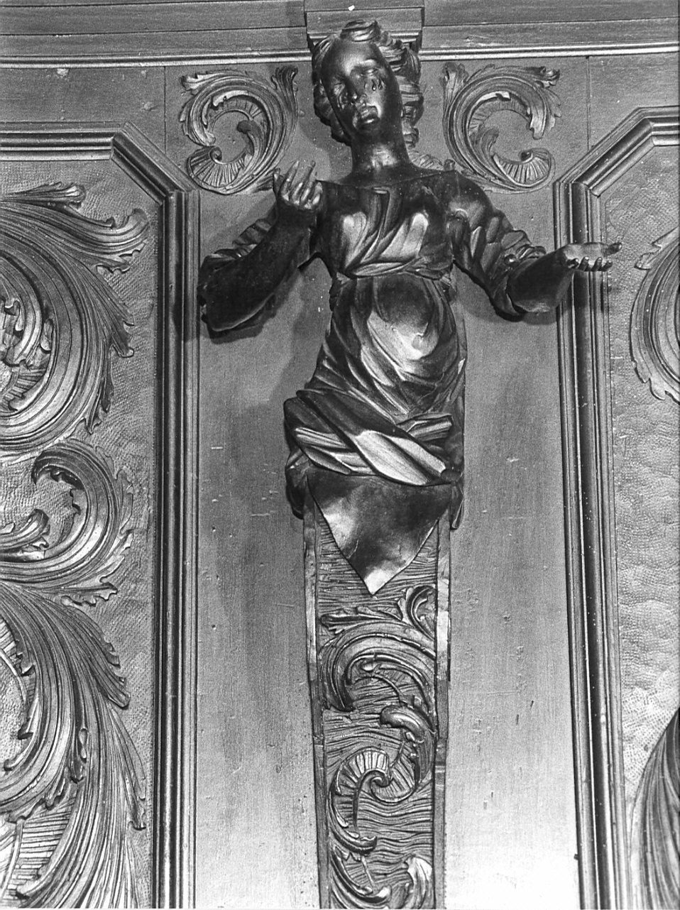 Virtù (cariatide, elemento d'insieme) di Sanz Giovanni Antonio (attribuito) (fine/inizio secc. XVII/ XVIII)