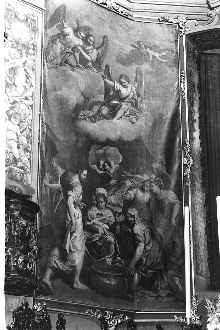 nascita di Maria Vergine (dipinto, opera isolata) di Ceruti Giacomo detto Pitocchetto (sec. XVIII)
