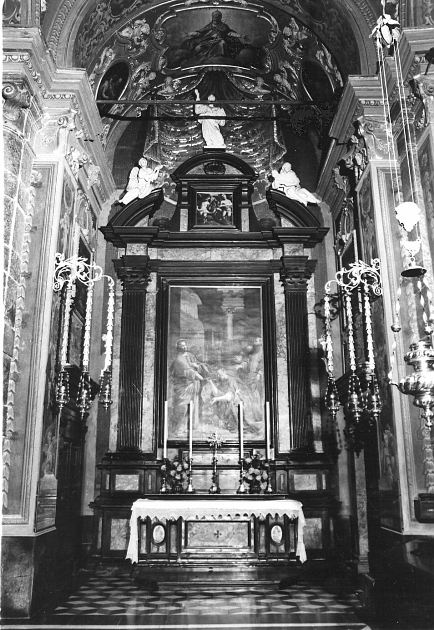 altare, complesso decorativo di Manni Andrea (attribuito), Manni Bartolomeo (attribuito) (ultimo quarto sec. XVII)