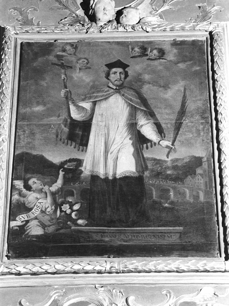 San Giovanni Nepomuceno (dipinto, opera isolata) - ambito bergamasco (sec. XVIII)