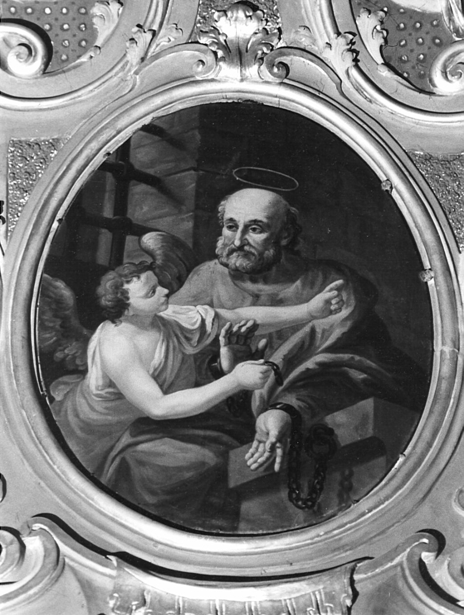 San Pietro liberato dal carcere da un angelo (dipinto, opera isolata) - ambito lombardo (sec. XVIII)