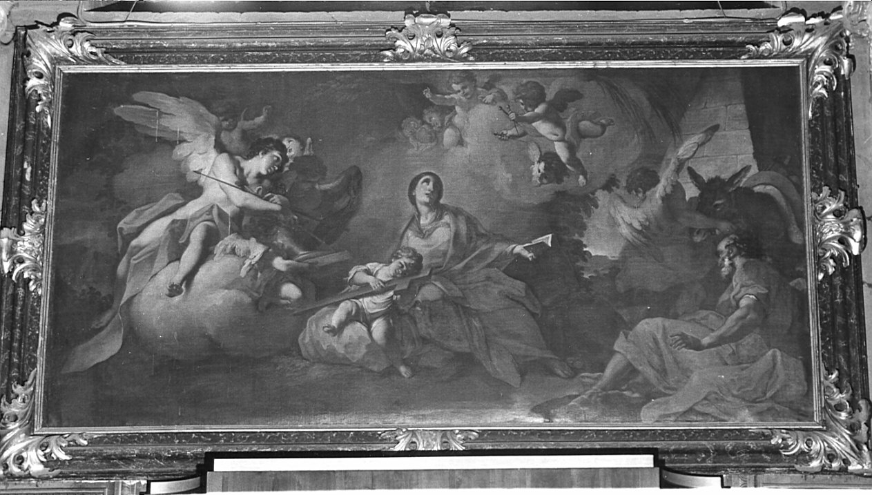 riposo nella fuga in Egitto (dipinto, opera isolata) di Balestra Antonio (attribuito) (sec. XVIII)