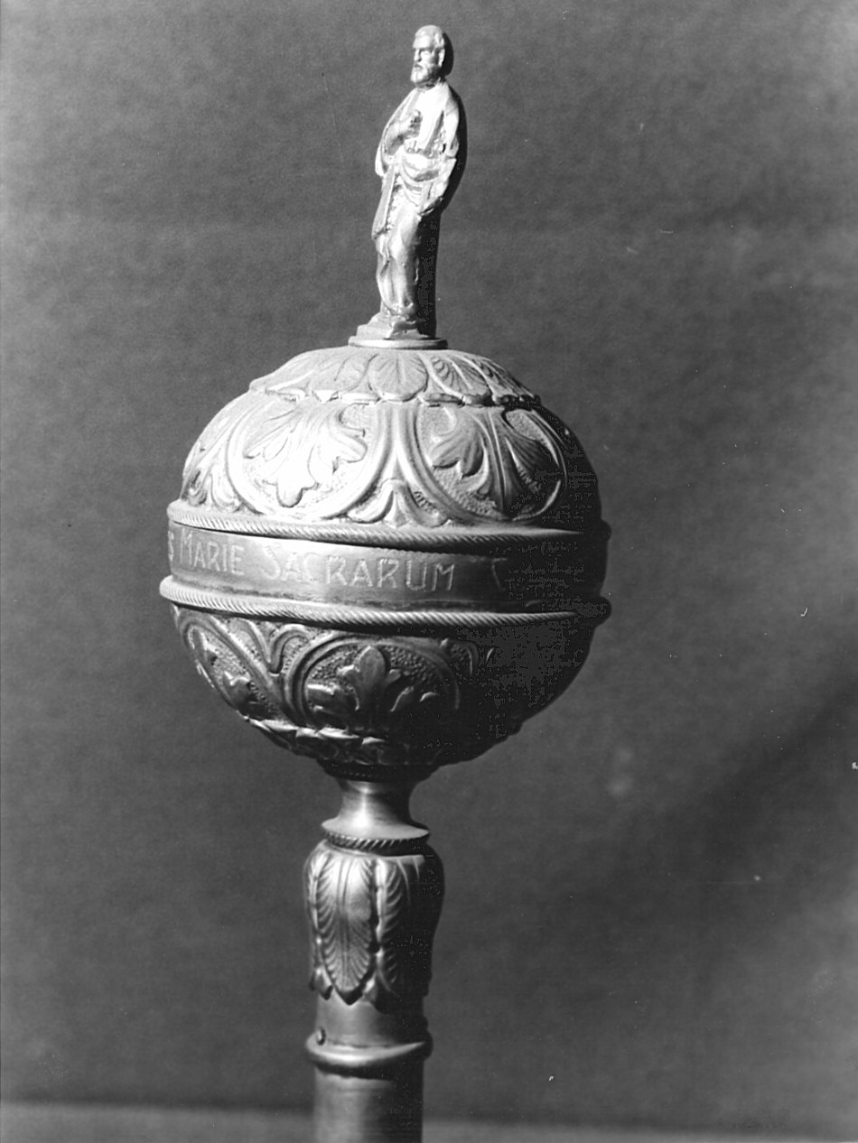 mazza processionale, opera isolata - bottega lombarda (sec. XIX)