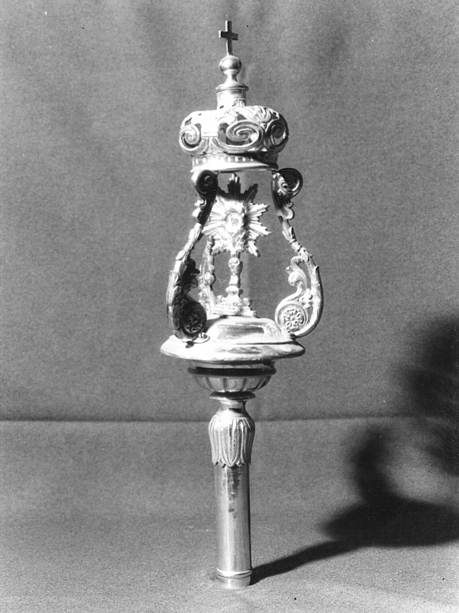 mazza processionale, opera isolata - bottega lombarda (sec. XIX)