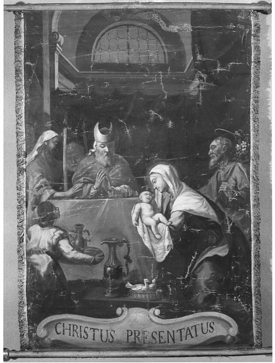 presentazione di Gesù al tempio (stendardo processionale, opera isolata) - ambito lombardo (sec. XVIII)