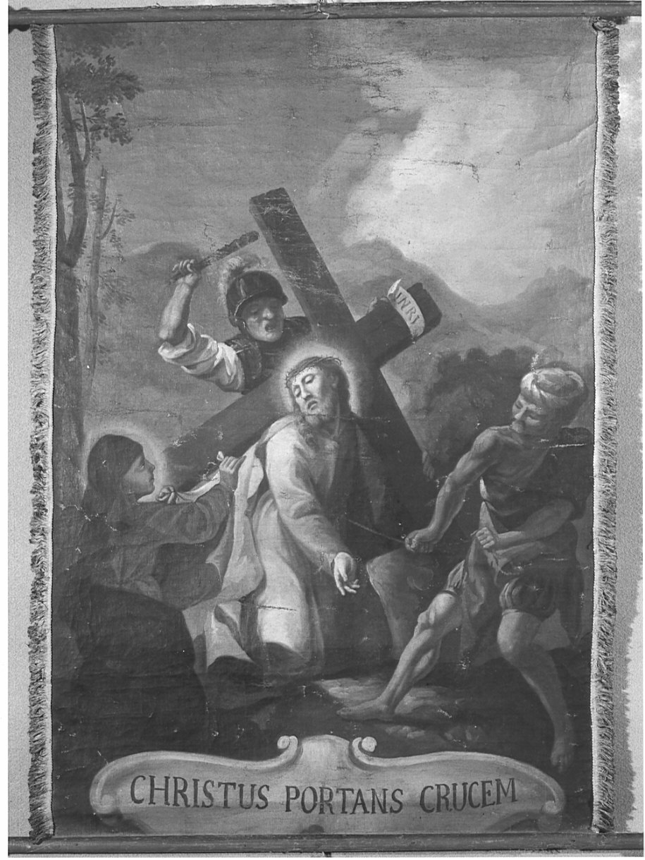 Cristo incontra la Veronica (stendardo processionale, opera isolata) - ambito lombardo (sec. XVIII)