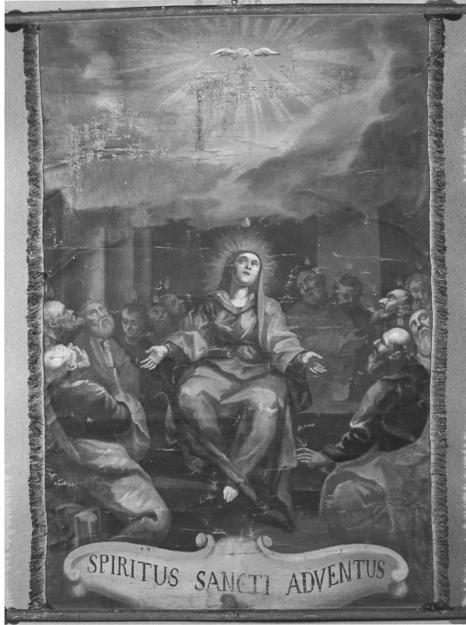 Pentecoste (stendardo processionale, opera isolata) - ambito lombardo (sec. XVIII)