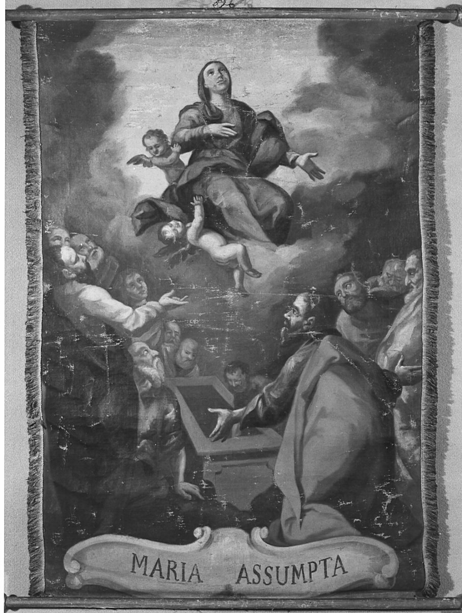 assunzione della Madonna (stendardo processionale, opera isolata) - ambito lombardo (sec. XVIII)