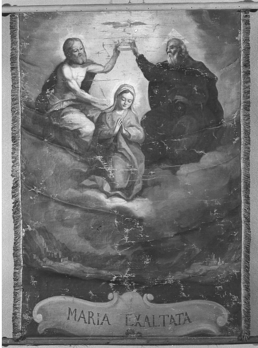 incoronazione di Maria Vergine (stendardo processionale, opera isolata) - ambito lombardo (sec. XVIII)