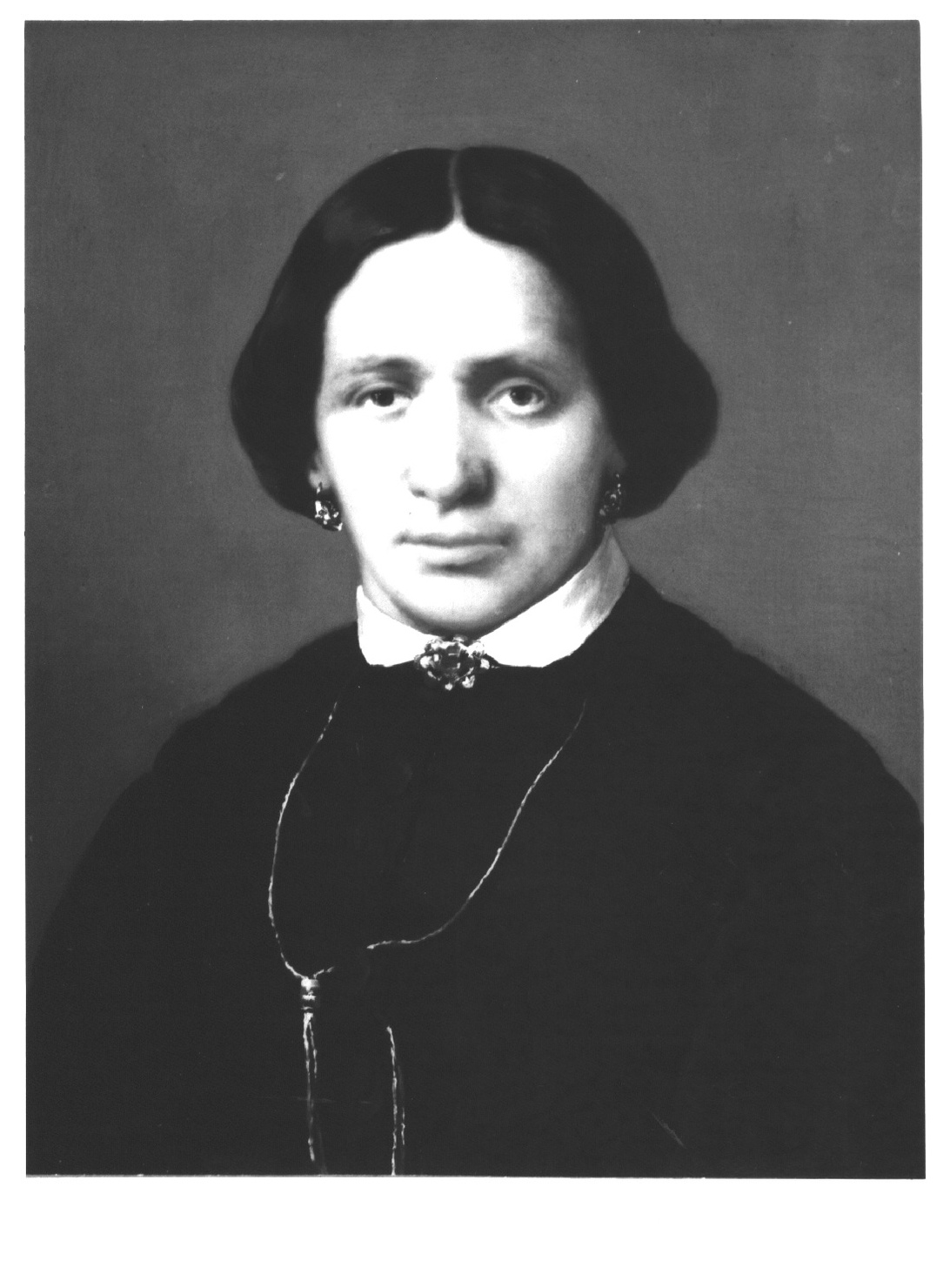 ritratto di donna (dipinto, opera isolata) - ambito lombardo (seconda metà sec. XIX)