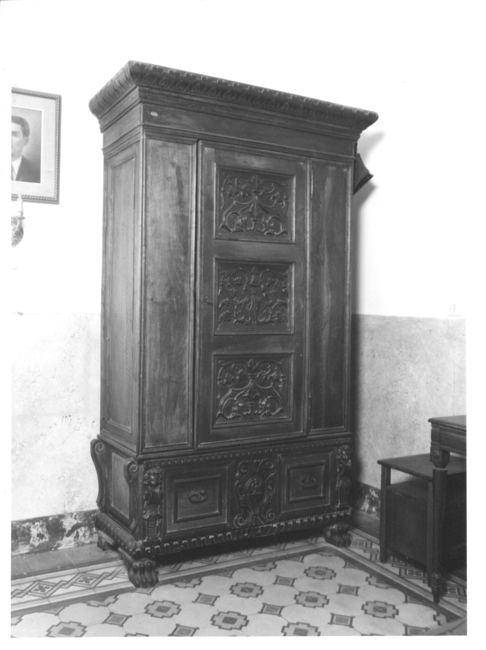 armadio, opera isolata - ambito lombardo (seconda metà sec. XIX)