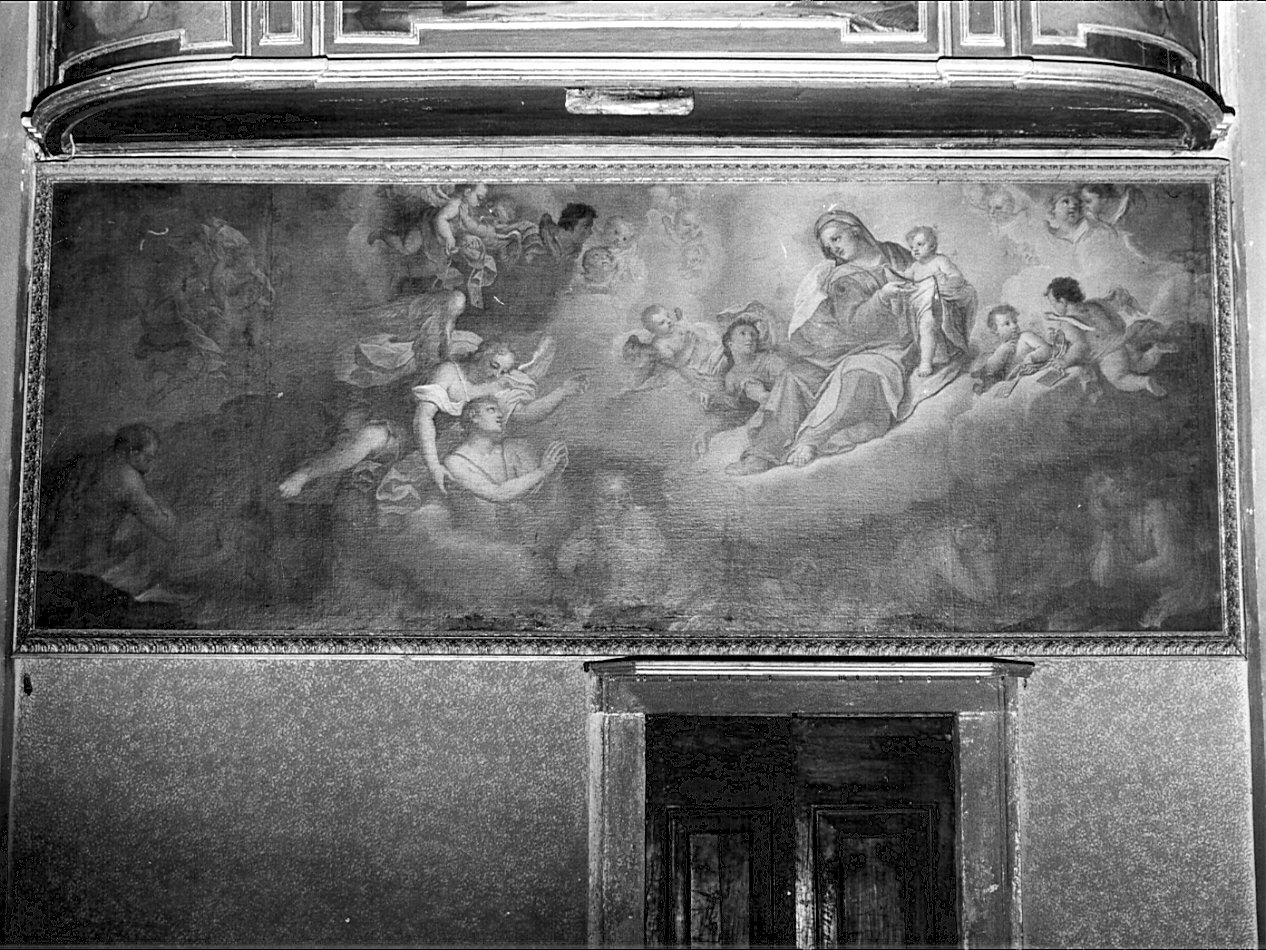 Madonna del Carmelo intercede per le anime del purgatorio (dipinto, opera isolata) - ambito bergamasco (seconda metà sec. XVII)