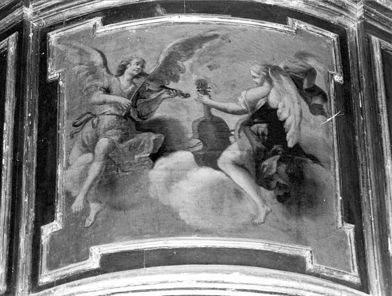 angeli musicanti (dipinto, elemento d'insieme) di Della Madonna Francesco (attribuito) (sec. XVIII)