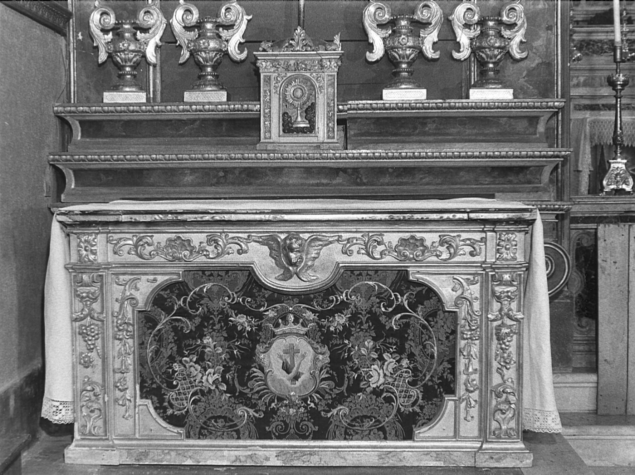 paliotto, coppia - bottega bergamasca (seconda metà, terzo quarto sec. XVIII, sec. XX)