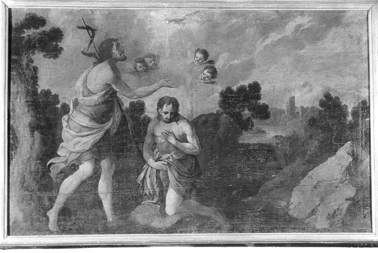 battesimo di Cristo (dipinto, opera isolata) - ambito bergamasco (ultimo quarto sec. XVII)