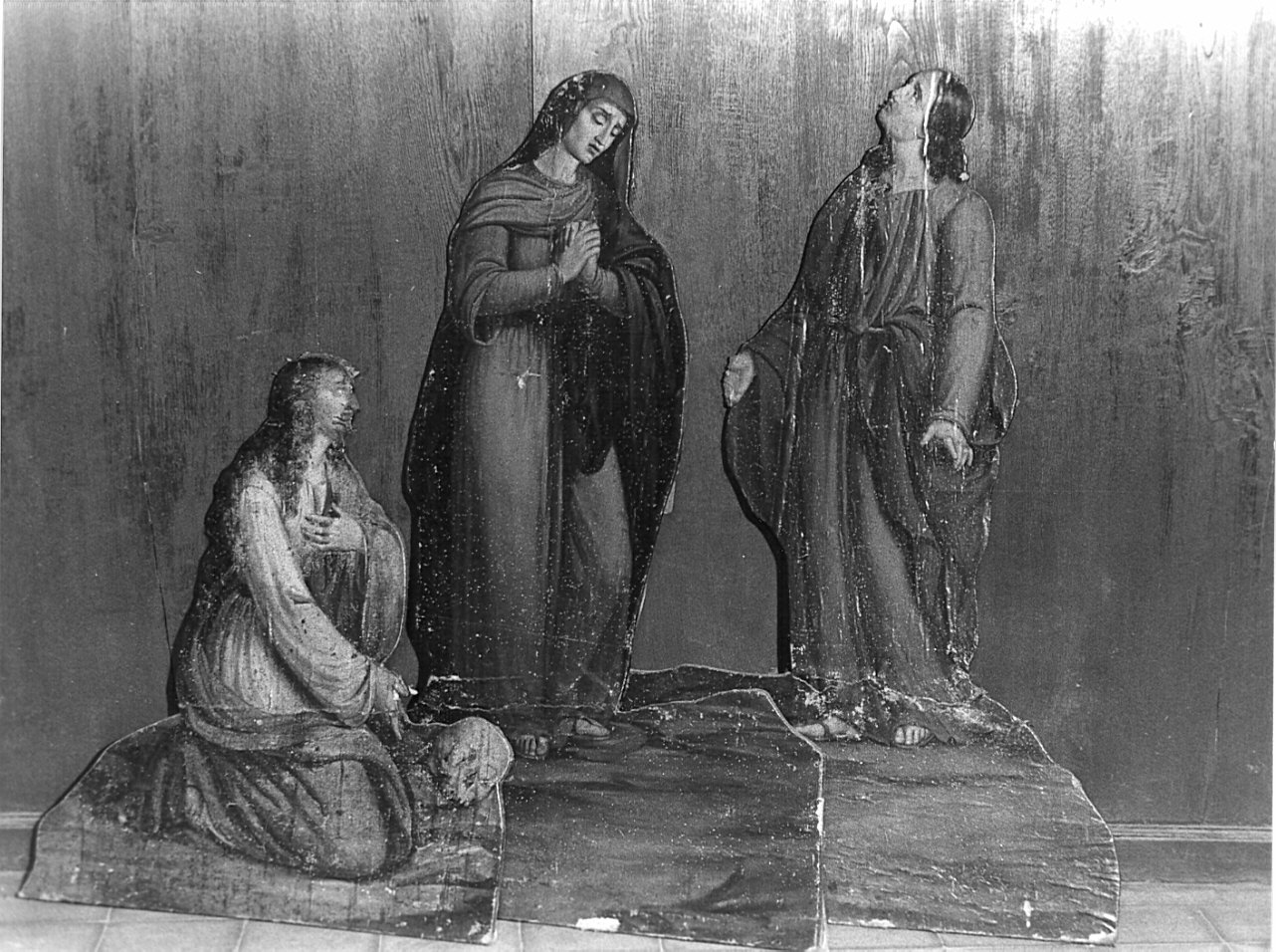 crocifissione (dipinto, frammento) - ambito veneto (seconda metà, prima metà sec. XVII, sec. XX)