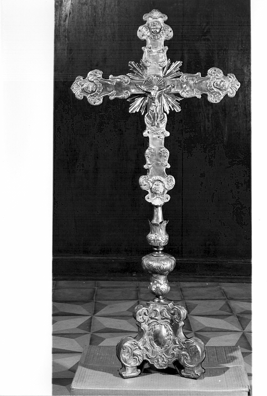 croce d'altare, opera isolata - bottega bergamasca (secc. XVII/ XVIII, sec. XIX)
