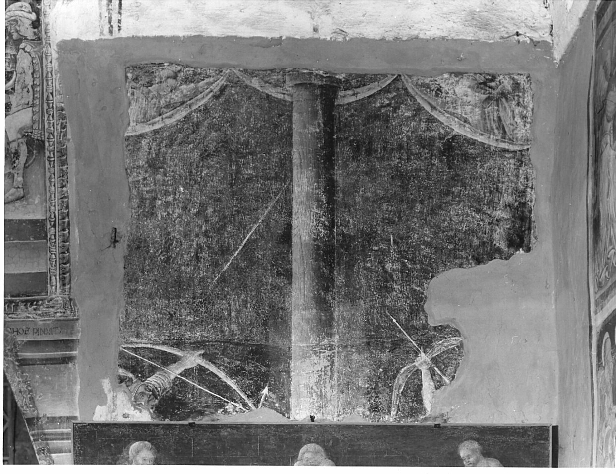 martirio di San Sebastiano (dipinto, frammento) - ambito bergamasco (terzo quarto sec. XV)