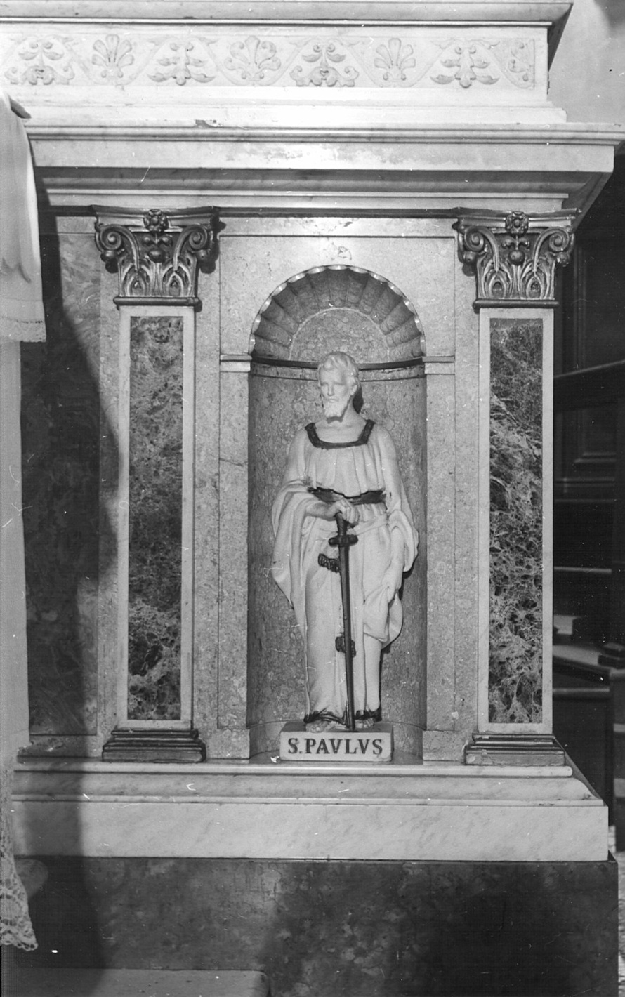 San Paolo (statua, elemento d'insieme) - bottega bergamasca (sec. XIX)