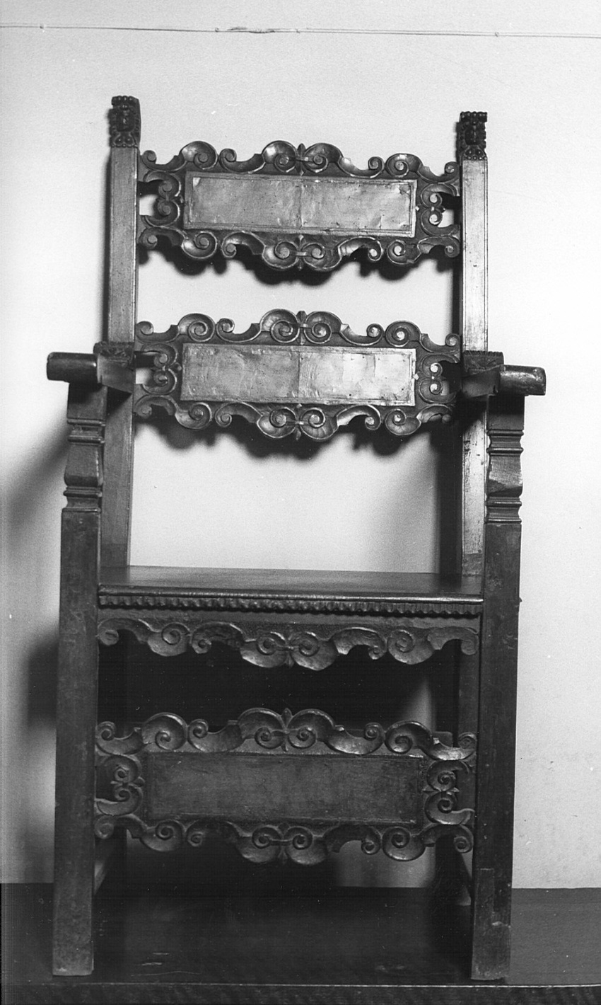 seggiolone, opera isolata - bottega bergamasca (prima metà sec. XVII)