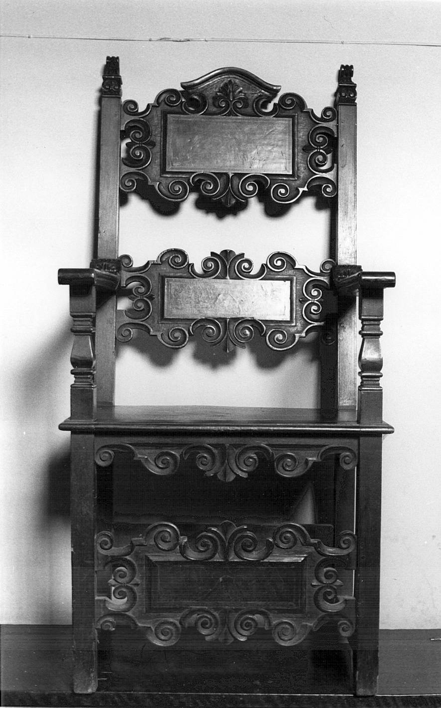 seggiolone, opera isolata - bottega bergamasca (sec. XVII)