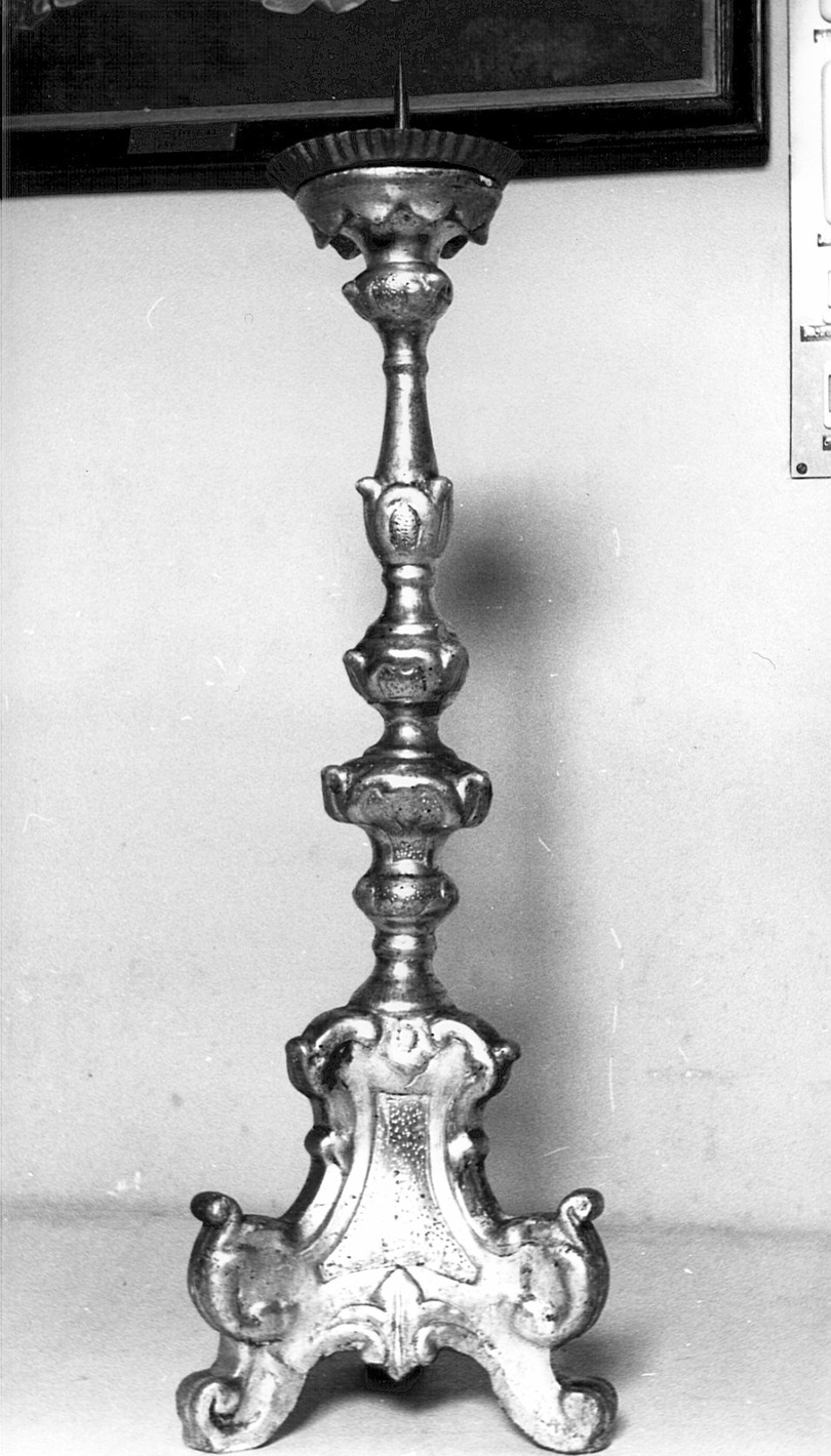 candelabro, serie - bottega bergamasca (metà sec. XIX)