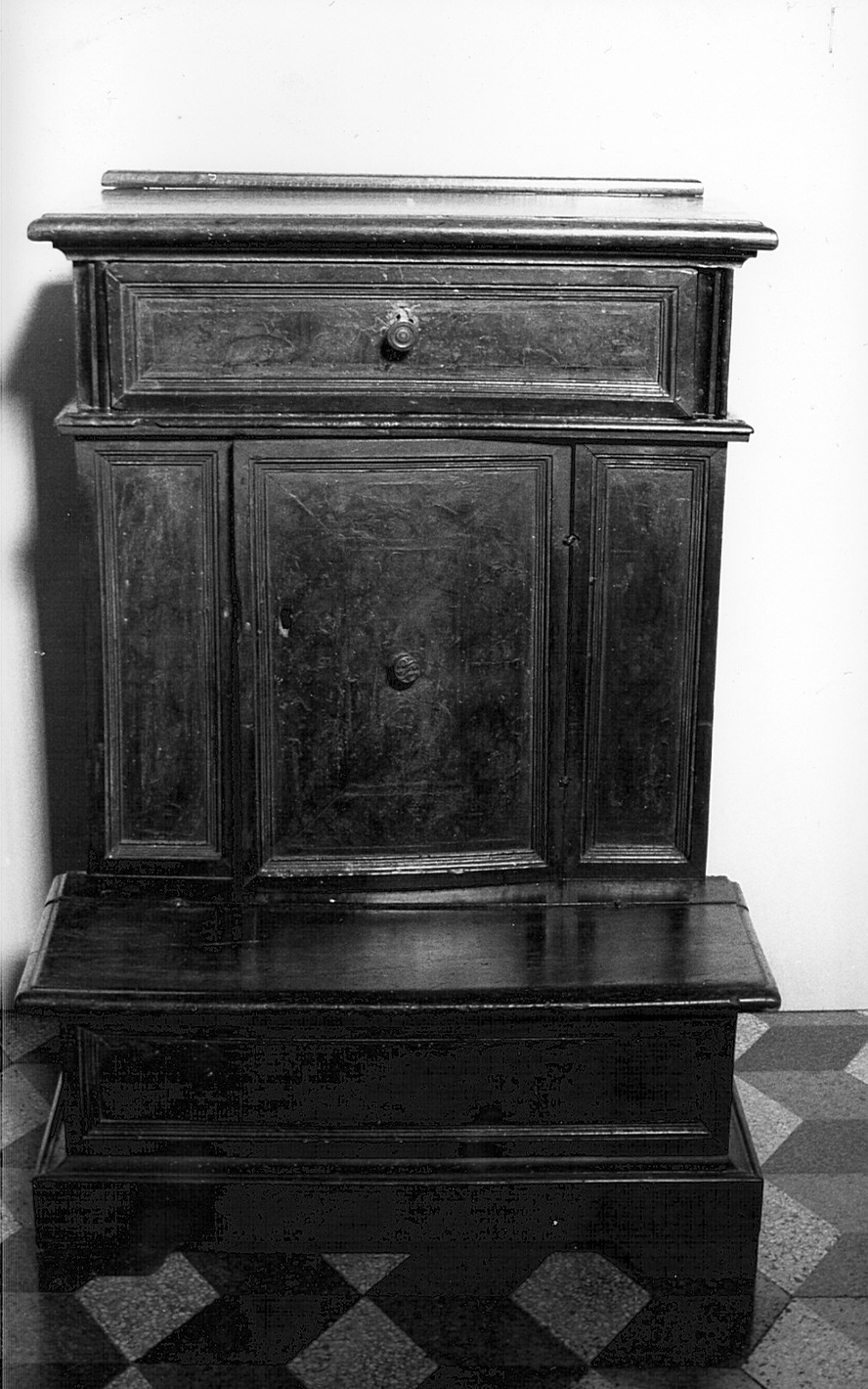 inginocchiatoio, opera isolata - bottega bergamasca (sec. XIX)