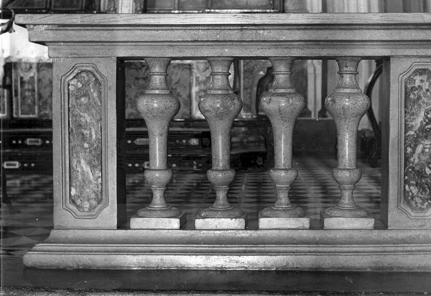 balaustrata, coppia di Manni Giuseppe (sec. XVIII)