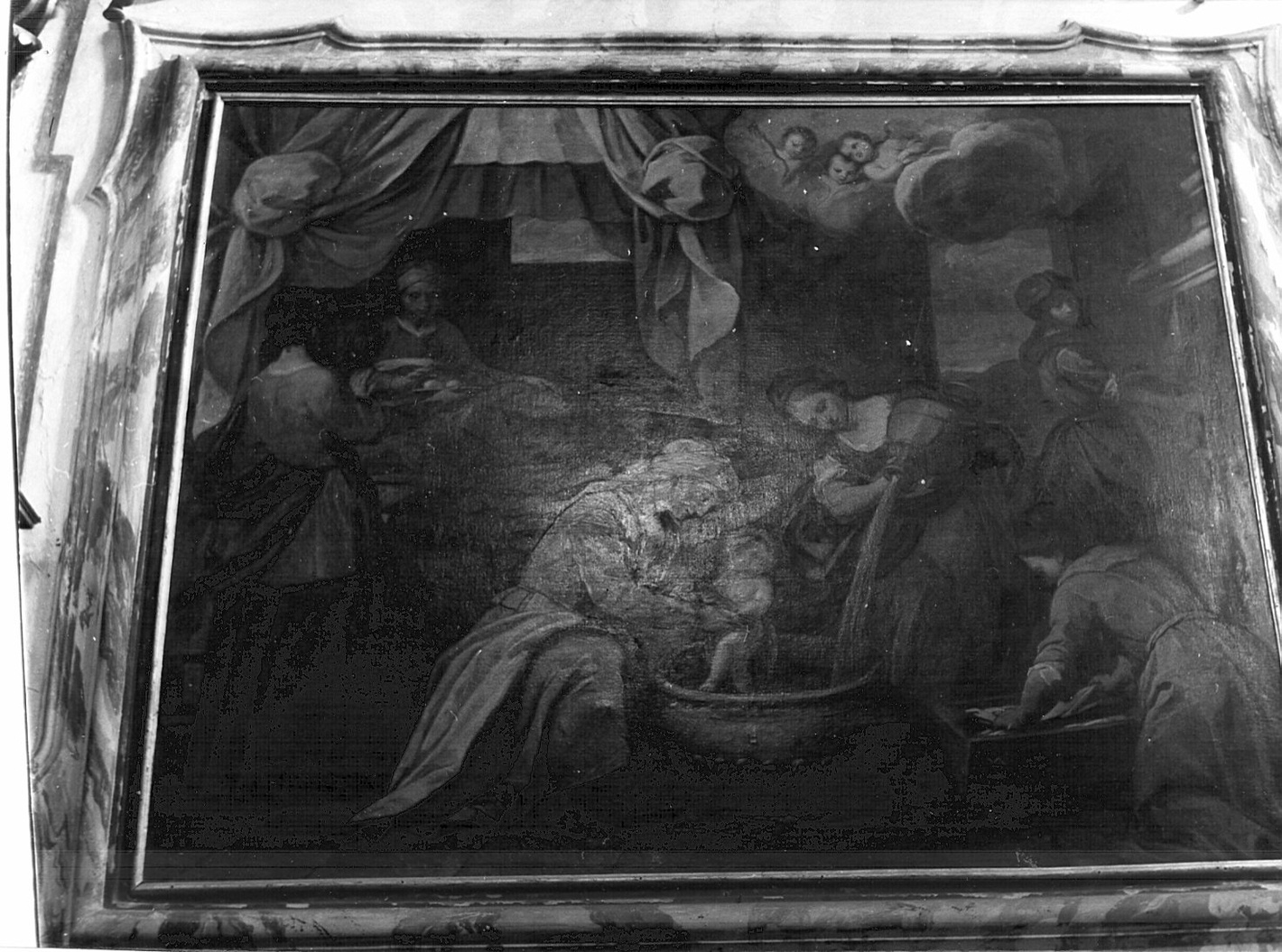 nascita di Maria Vergine (dipinto, ciclo) di Inchiocco Giovanni Giacomo detto Barbello (scuola) (sec. XVII)