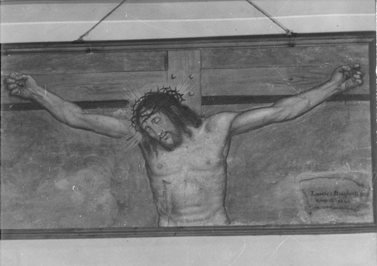 Cristo crocifisso (dipinto, frammento) di Brighenti Giovanni Battista (attribuito) (sec. XIX)