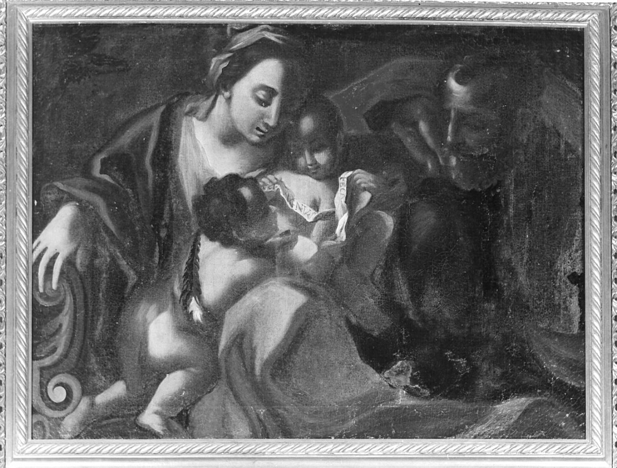 Sacra Famiglia con San Giovanni Battista bambino (dipinto, opera isolata) - ambito lombardo (sec. XVII)