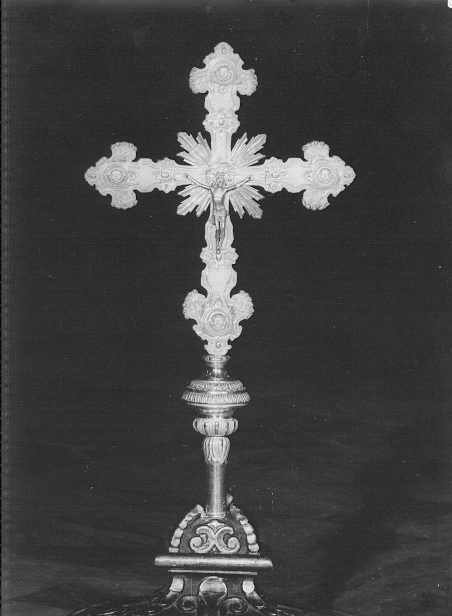 croce processionale, opera isolata - bottega lombarda (sec. XVIII)