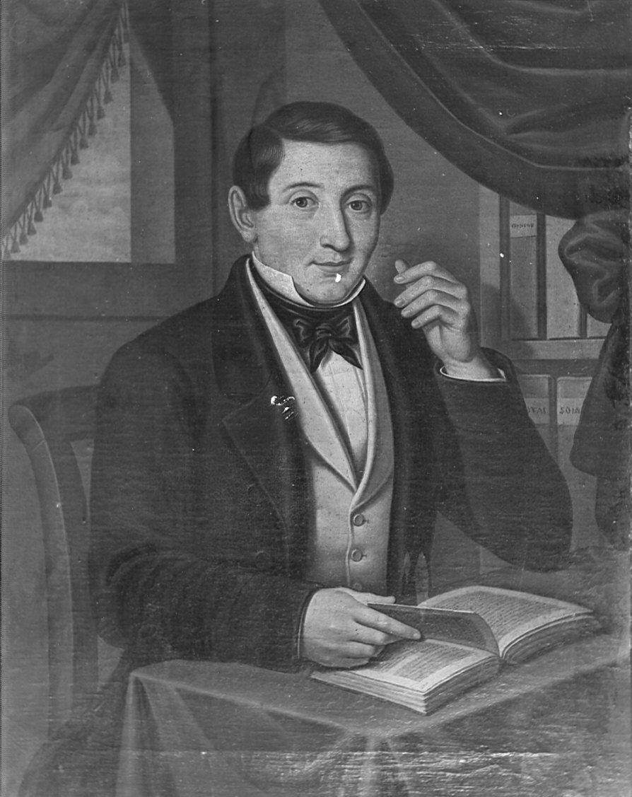 ritratto di Guerinoni Dottor Angelo Benefattore (dipinto, opera isolata) di Brighenti Antonio (attribuito) (sec. XIX)