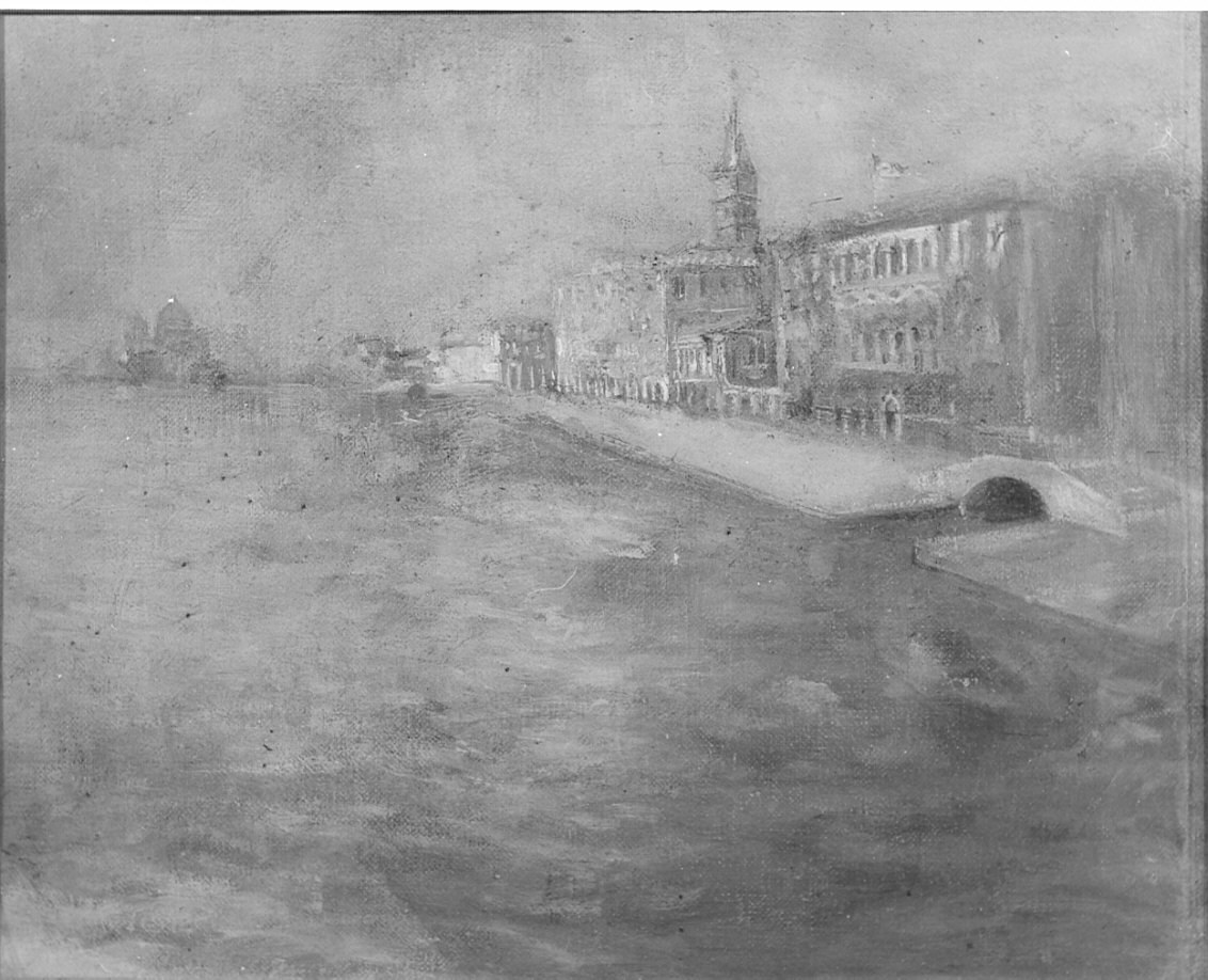 Laguna veneta (dipinto, opera isolata) di Trussardi Volpi Giovanni (secc. XIX/ XX)