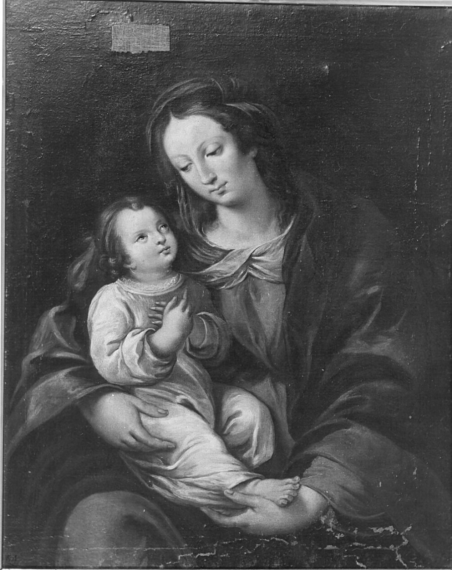 Madonna con Bambino (dipinto, opera isolata) di Nuvolone Giuseppe (cerchia) (seconda metà sec. XVII)
