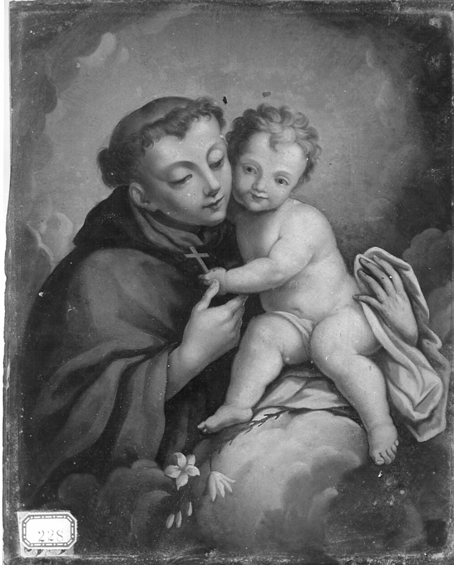 Sant'Antonio da Padova con il bambino (dipinto, pendant) - ambito lombardo (seconda metà sec. XVII)