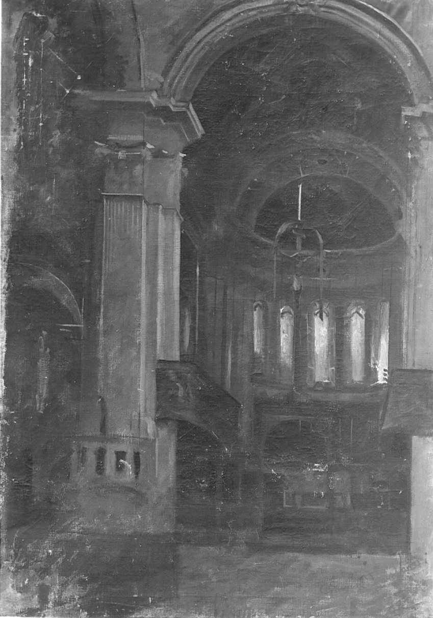 Abside della basilica di Santa Maria Maggiore a Bergamo (dipinto, opera isolata) - ambito bergamasco (secc. XIX/ XX)