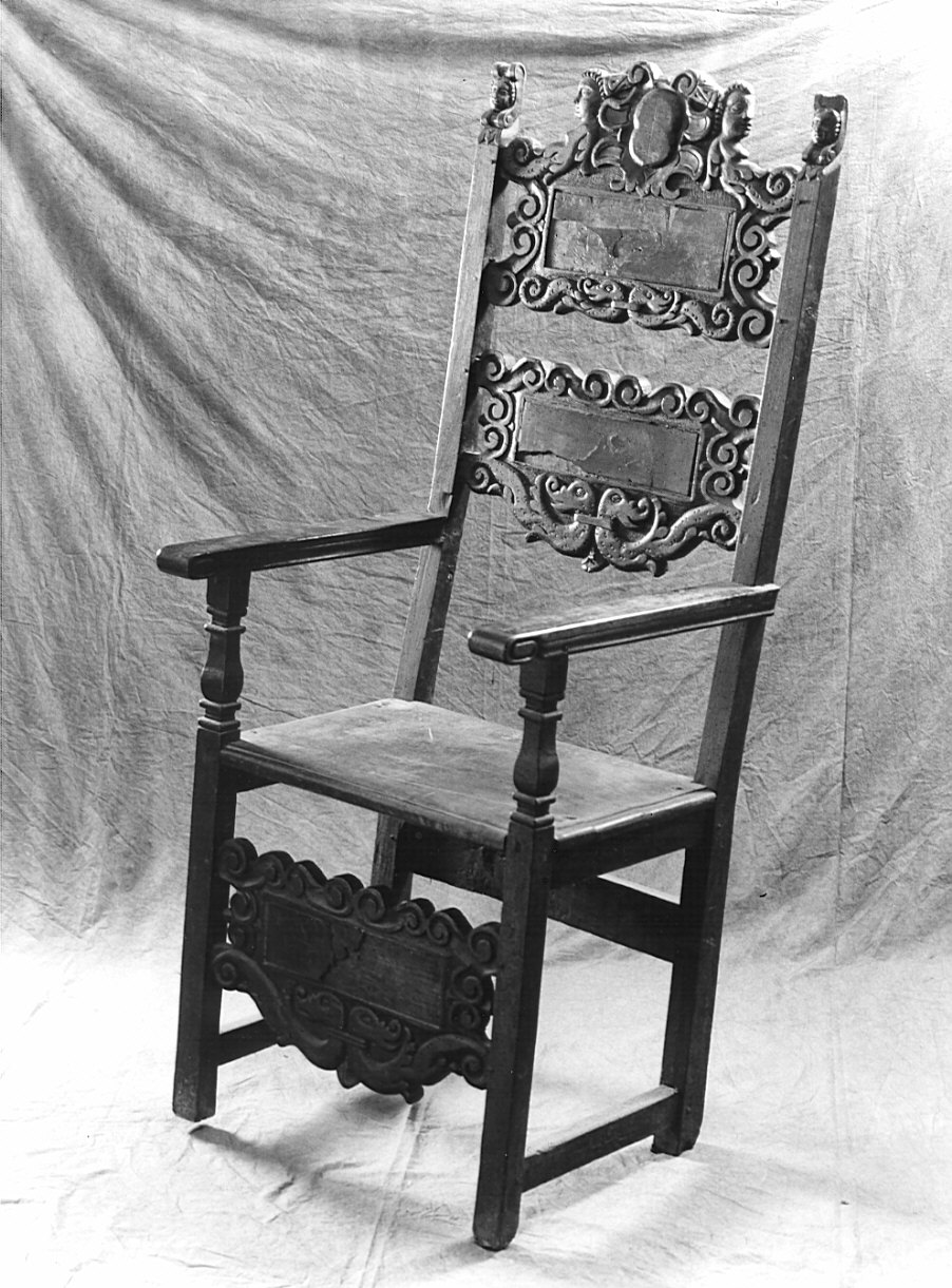 seggiolone, opera isolata - bottega bergamasca (seconda metà sec. XVII)