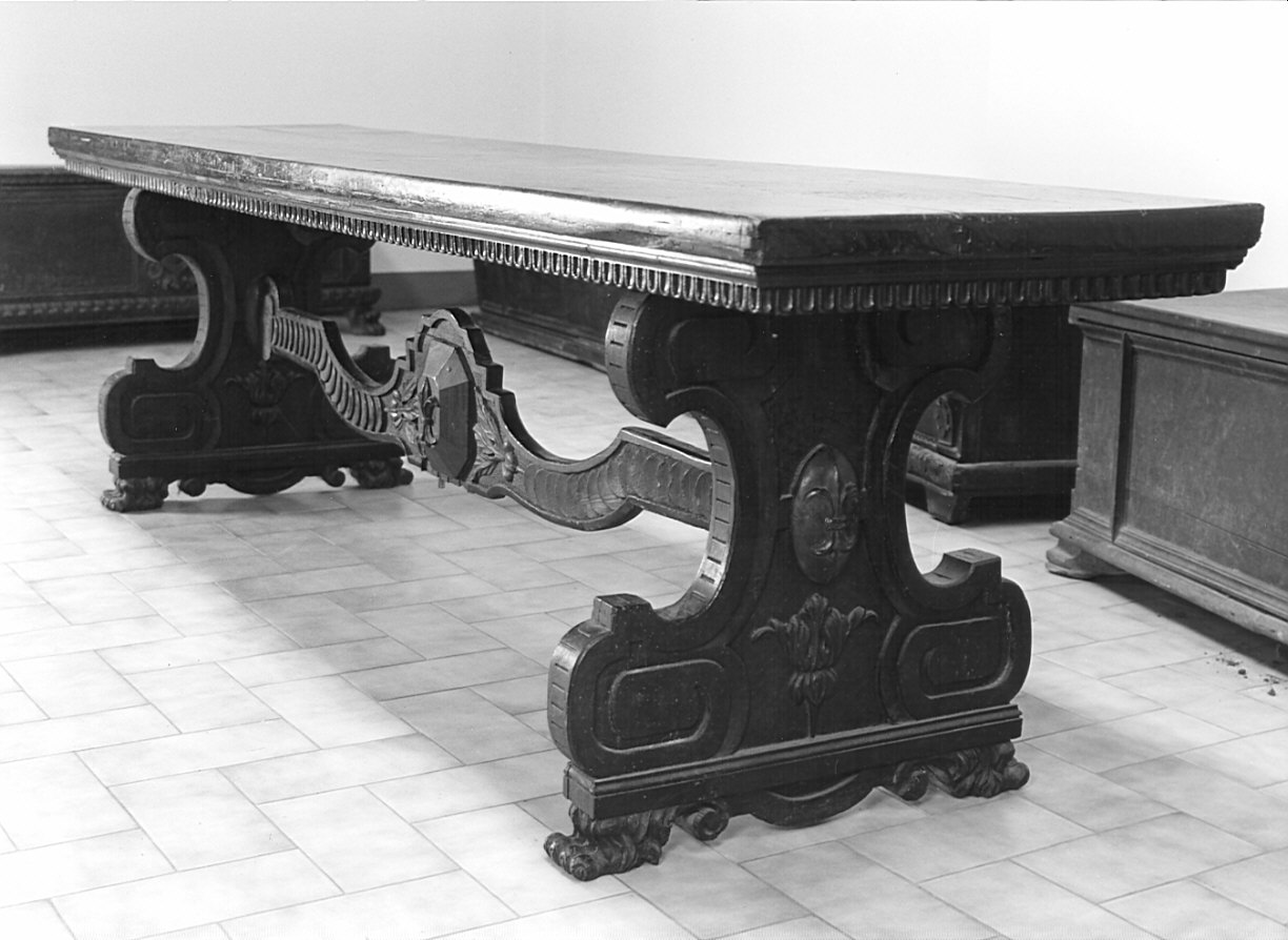 tavolo da centro, opera isolata - bottega bergamasca (sec. XIX)