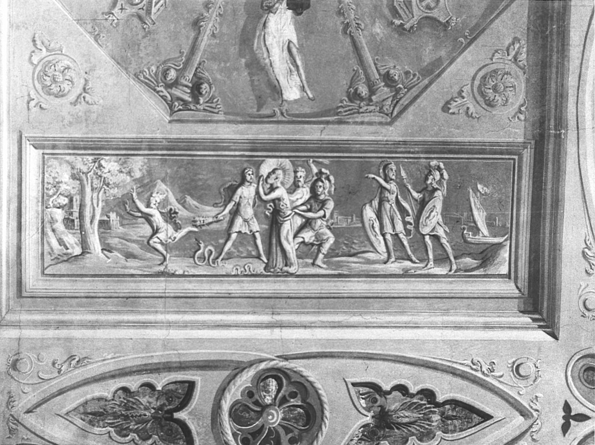 martirio di San Giovanni da Rimini (dipinto, elemento d'insieme) di Domenighini Francesco (cerchia) (fine sec. XIX)