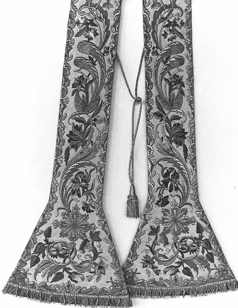 stola, opera isolata - manifattura italiana (prima metà sec. XVIII)