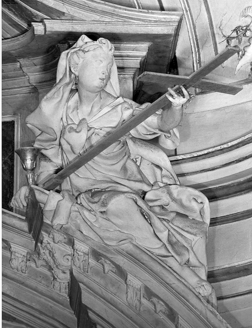 La Fede (statua, elemento d'insieme) - bottega bergamasca (seconda metà sec. XVIII)