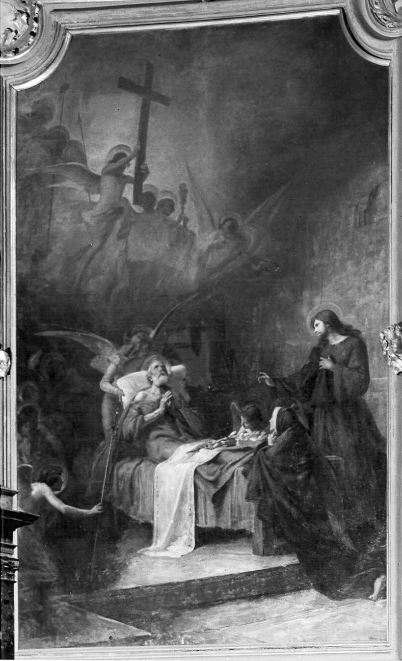morte di San Giuseppe (dipinto, opera isolata) di Loverini Ponziano (sec. XX)