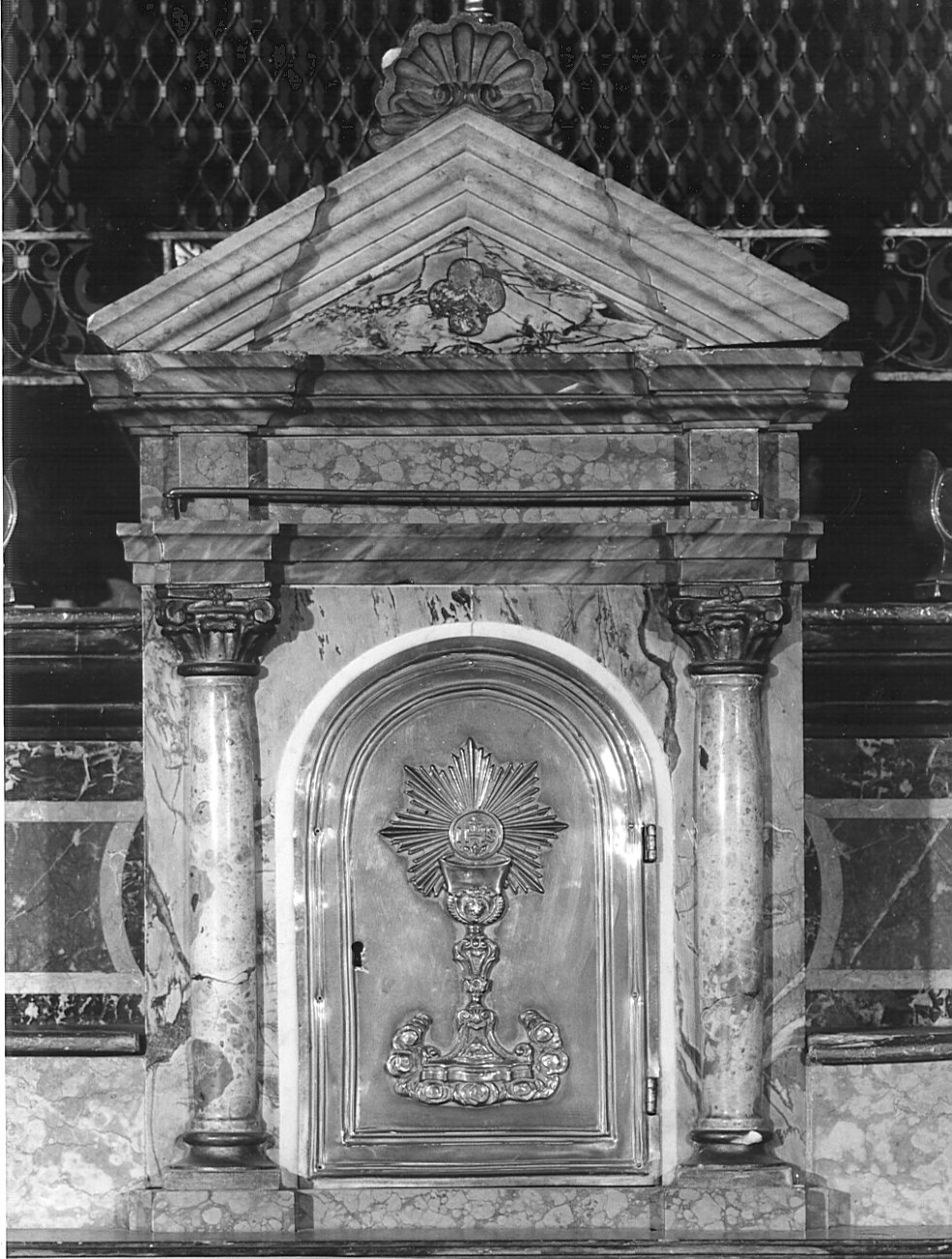 tabernacolo - a tempietto, elemento d'insieme - bottega bergamasca (sec. XX)